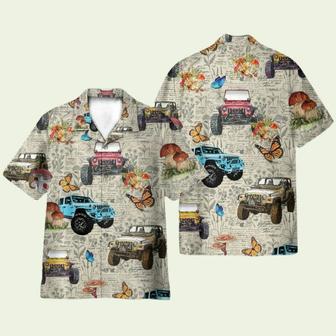 Jeep Car With Butterflies Hawaiian Shirt | Newhawaiianshirts UK