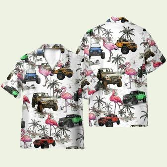 Jeep Cars And Flamingo Hawaiian Shirt | Newhawaiianshirts AU