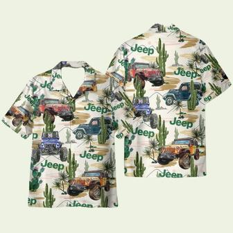 Jeep Cars In Cactus Desert Hawaiian Shirt | Newhawaiianshirts CA