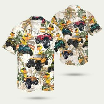 Jeep Colorful Leaves Duck Hawaiian Shirt | Newhawaiianshirts DE