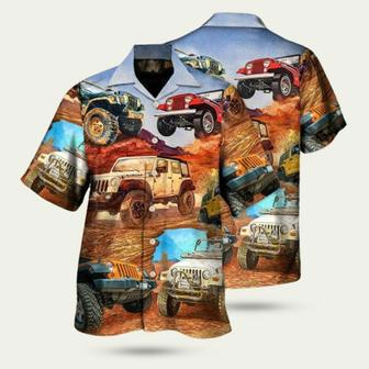 Jeep In The Desert Vintage Hawaiian Shirt | Newhawaiianshirts