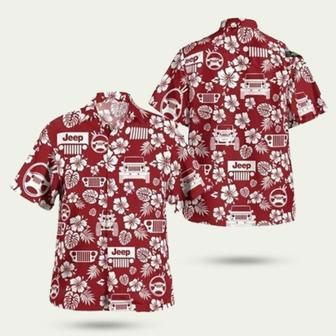 Jeep Red Hibiscus Hawaiian Shirt | Newhawaiianshirts CA