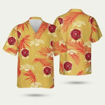 Jim Beam Palm Leaves Pattern Hawaiian Shirt | Newhawaiianshirts UK