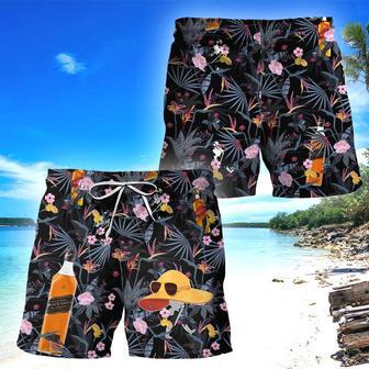 Johnnie Walker Floral Summer Swim Trunks | Newhawaiianshirts