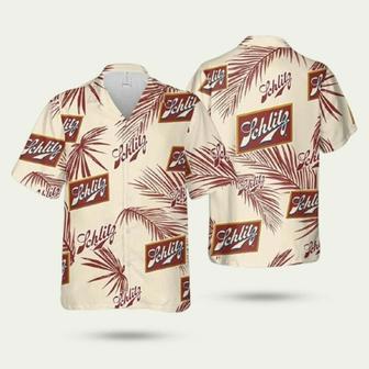 Joseph Schlitz Brewing Palm Leaves Pattern Hawaiian Shirt | Newhawaiianshirts CA