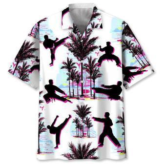 Karate Abstract Background Hawaiian Shirt Summer Gifts | Newhawaiianshirts UK