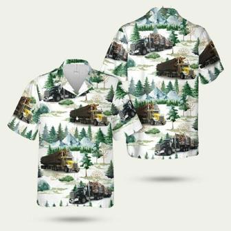 Kenworth Logging Truck Hawaiian Shirt | Newhawaiianshirts DE