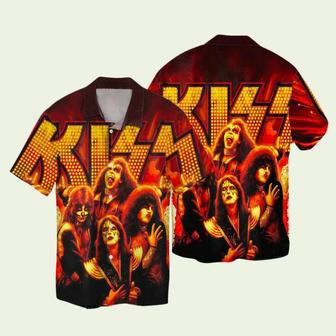 Kiss Rock Band Four Members Hawaiian Shirt | Newhawaiianshirts CA