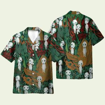 Kodama In Tropical Green Leaves Hawaiian Shirt | Newhawaiianshirts