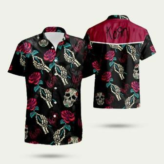 Korn Band Rose Skull Summer Hawaiian Shirt | Newhawaiianshirts CA