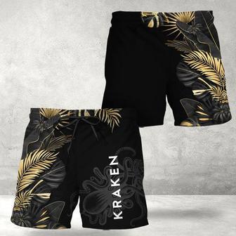 Kraken Rum Tropical Kentia Palm Swim Trunks | Newhawaiianshirts