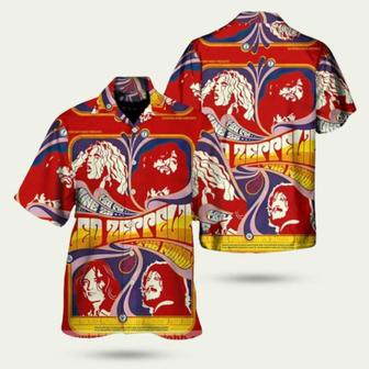 Led Zeppelin Band Retro Hawaiian Shirt | Newhawaiianshirts AU