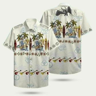 Led Zeppelin Logo Floral Hawaiian Shirt | Newhawaiianshirts AU