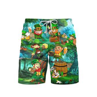 Leperchaun Drink Beer Patrick Day Beach Shorts For Men | Newhawaiianshirts UK