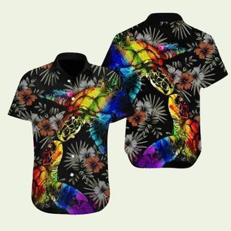 Lgbt Turtle Flower Hawaiian Shirt | Newhawaiianshirts CA