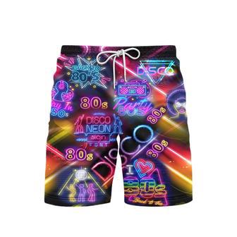 Life Is Better With Disco Neon Music Party Beach Shorts For Men | Newhawaiianshirts CA