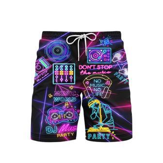 Life Is Better With DJ Neon Music Party Beach Shorts For Men | Newhawaiianshirts