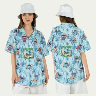 Lilo Stitch Coconut Pattern Hawaiian Shirt | Newhawaiianshirts UK