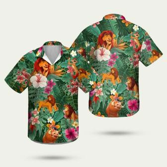 Lion King Simba Pumbaa Timon Pineapple Hawaiian Shirt | Newhawaiianshirts