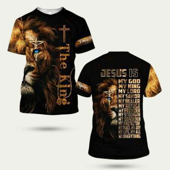 Lion The King Jesus Is My God My King My Lord Hawaiian Shirt | Newhawaiianshirts AU