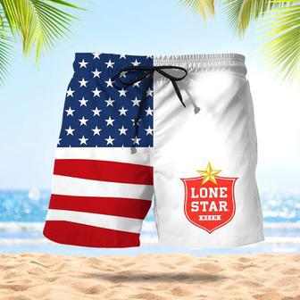 Lone Star American Flag Swim Trunks | Newhawaiianshirts DE