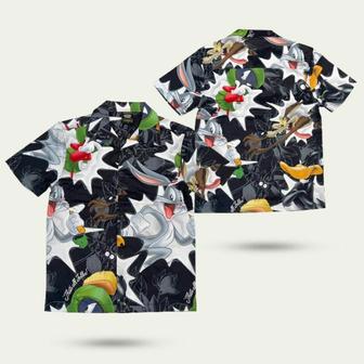 Looney Tunes Bugs Black Pattern Hawaiian Shirt | Newhawaiianshirts AU