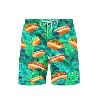 Love Hot Dog Tropical Beach Shorts For Men | Newhawaiianshirts CA