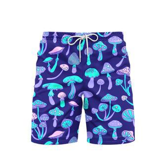 Magic Mushroom Psychedelic s Hippie Colorful Beach Shorts For Men | Newhawaiianshirts DE