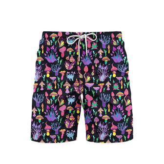 Magic Psychedelic Mushroom Beach Shorts For Men | Newhawaiianshirts DE