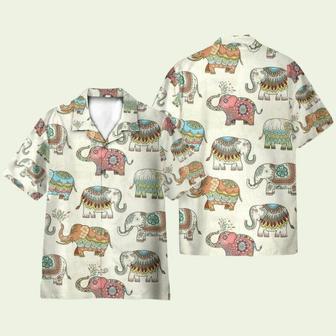 Mandala Elephants India Style Hawaiian Shirt | Newhawaiianshirts AU