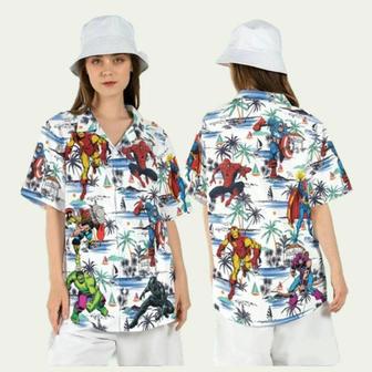 Marvel Superhero Super Hero Palm Tree Hawaiian Shirt | Newhawaiianshirts AU