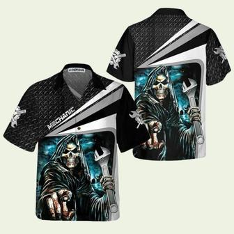 Mechanic Grim Reaper Hawaiian Shirt | Newhawaiianshirts DE