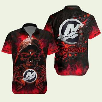 Mercury Marine Benz Logo Hawaiian Shirt | Newhawaiianshirts AU