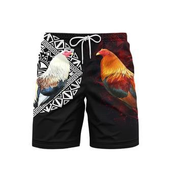 Mexican Rooster Beach Shorts For Men | Newhawaiianshirts UK