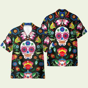 Mexican Sugar Skull Tropical Hawaiian Shirt | Newhawaiianshirts