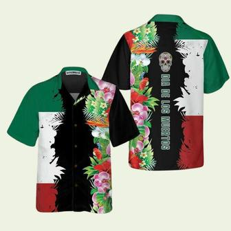 Mexico Flag Dia De Los Muertos Day Of The Dead Gif Awesome Hawaiian Shirt | Newhawaiianshirts UK