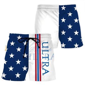 Michelob Ultra American Flag Swim Trunks | Newhawaiianshirts AU