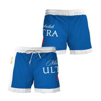 Michelob Ultra Blue White Basic Swim Trunks | Newhawaiianshirts AU