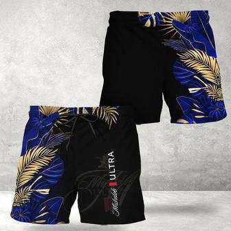 Michelob Ultra Tropical Kentia Palm Swim Trunks | Newhawaiianshirts UK