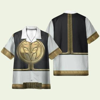 Mighty Morphin Power Rangers Movie White Cosplay Costume Hawaiian Shirt | Newhawaiianshirts DE