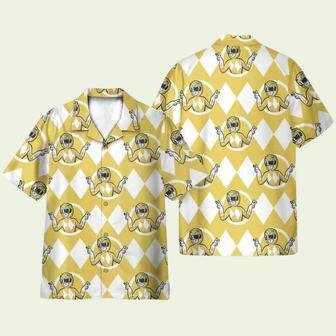 Mighty Morphin Power Rangers Movie Yellow Ranger Shrimp Hawaiian Shirt | Newhawaiianshirts DE