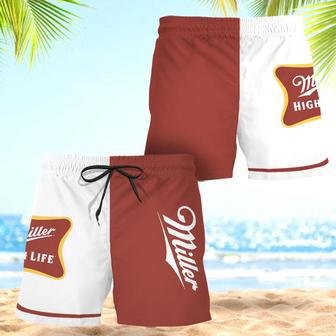 Miller High Life Basic Colorful Swim Trunks | Newhawaiianshirts UK