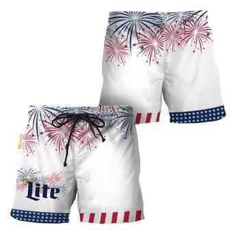 Miller Lite American Independence Day Swim Trunks | Newhawaiianshirts AU