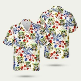 Miller Lite Baby Yoda Star Wars Hawaiian Shirt | Newhawaiianshirts