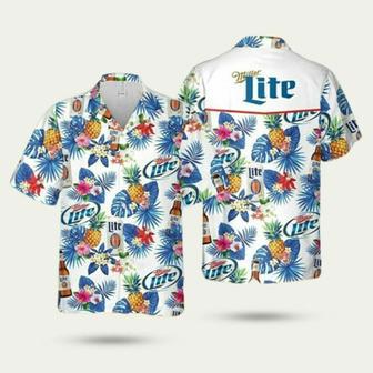 Miller Lite Beer Floral Hawaiian Shirt | Newhawaiianshirts