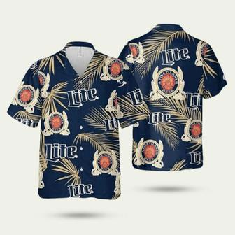 Miller Lite Beer Palm Leaves Pattern Hawaiian Shirt | Newhawaiianshirts UK