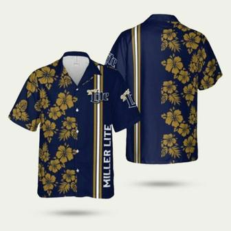 Miller Lite Classic Flowers Hawaiian Shirt | Newhawaiianshirts