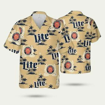 Miller Lite Island Pattern Beer Lovers Hawaiian Shirt | Newhawaiianshirts CA