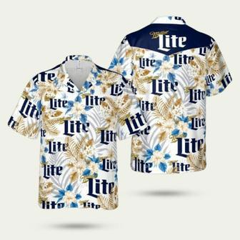 Miller Lite Logo Floral Hawaiian Shirt | Newhawaiianshirts CA