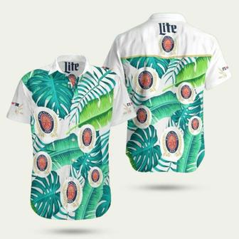 Miller Lite Summer Leaves Hawaiian Shirt | Newhawaiianshirts DE